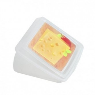 ESTUCHE PLASTICO CUÑA QUESO 13,5x13,5x7,5CM