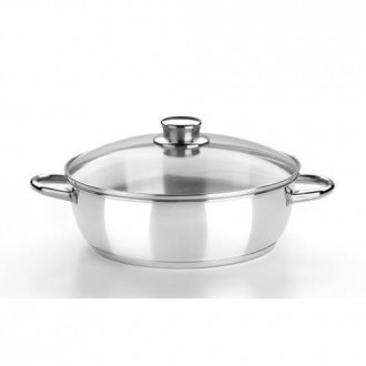 CACEROLA BAJA TAPA CRISTAL 26 CM. OPTIMA M456126
