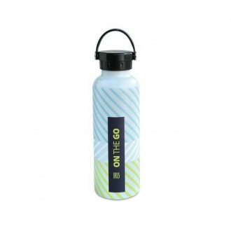 BOTELLA TERMO 750ML TURQUESA FLUOR PRINT ON THE GO