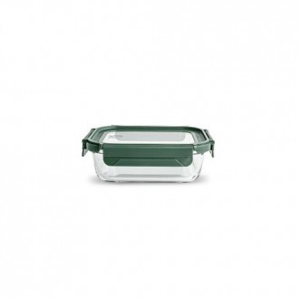 CONTENEDOR VIDRIO RECTANGULAR 640ML C/TAPA 8581-V