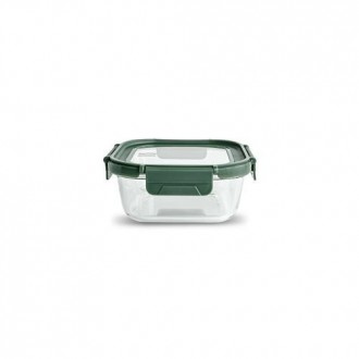 CONTENEDOR VIDRIO CUADRADO 800ML C/TAPA 8586-V