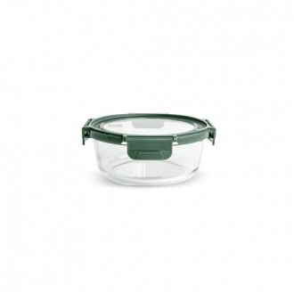 CONTENEDOR VIDRIO REDONDO 950ML C/TAPA 8589-V