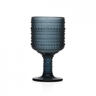 COPA DE VINO AZUL 270ML 8X8X15.5CM CAJA 6UDS