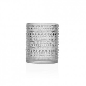 VASO DISEÑO TRANSPARENTE 340ML 8X8X10CM CAJA 6UDS