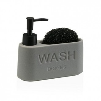 DISPENSADOR ESTROPAJERO GRIS 17.3X6.3X15CM