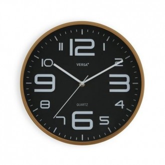 RELOJ PARED NEGRO 30CM  20550217