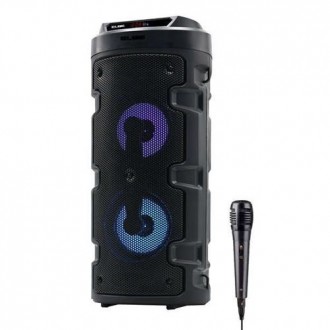 ALTAVOZ BT KARAOKE PORTATIL LED 10 - ELBE ALT-88-T