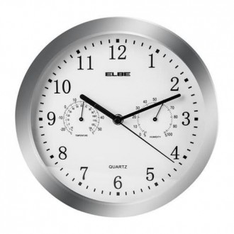 RELOJ DE PARED TEMPERATURA Y HUMEDA - ELBE RP-3005