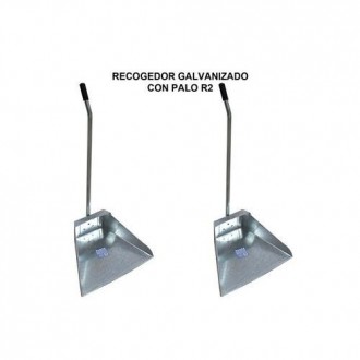 RECOGEDOR METALICO GALVANIZADO CON PALO R2