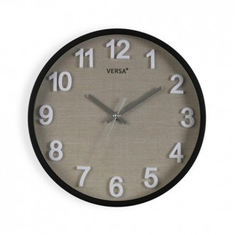RELOJ COCINA DE PARED VESTA NEGRO 30CM 19520174