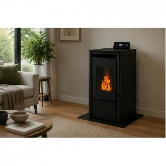 ESTUFA PELLETS XFS FIRESIDE PSC-B 6 KW NEGRO