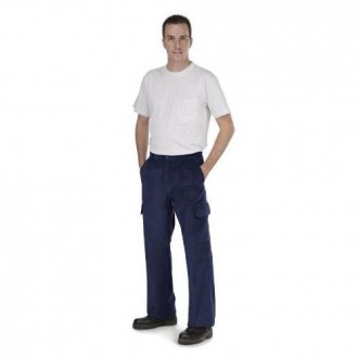 PANTALON CON GOMA SANFOR MARINO ALGODON 42