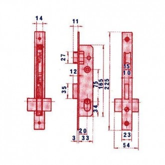 CERRADURA PUERTA METALICA 5560/20 HZ LINCE