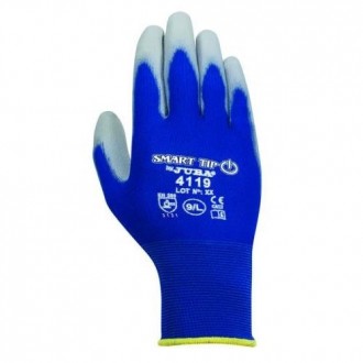 GUANTE POLIESTER SMART TIP PU. H4119/9 PAR