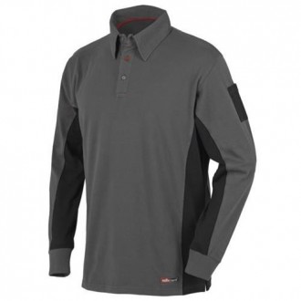 POLO STRETCH GRIS MANGA LARGA 8173 TALLA XL